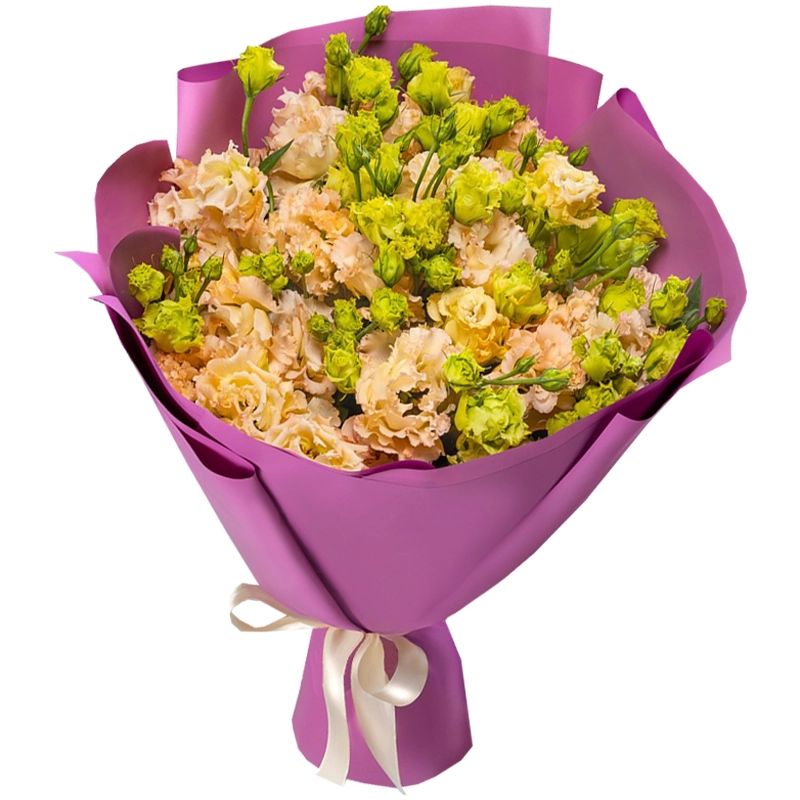 Букет из 35 кремовых эустом